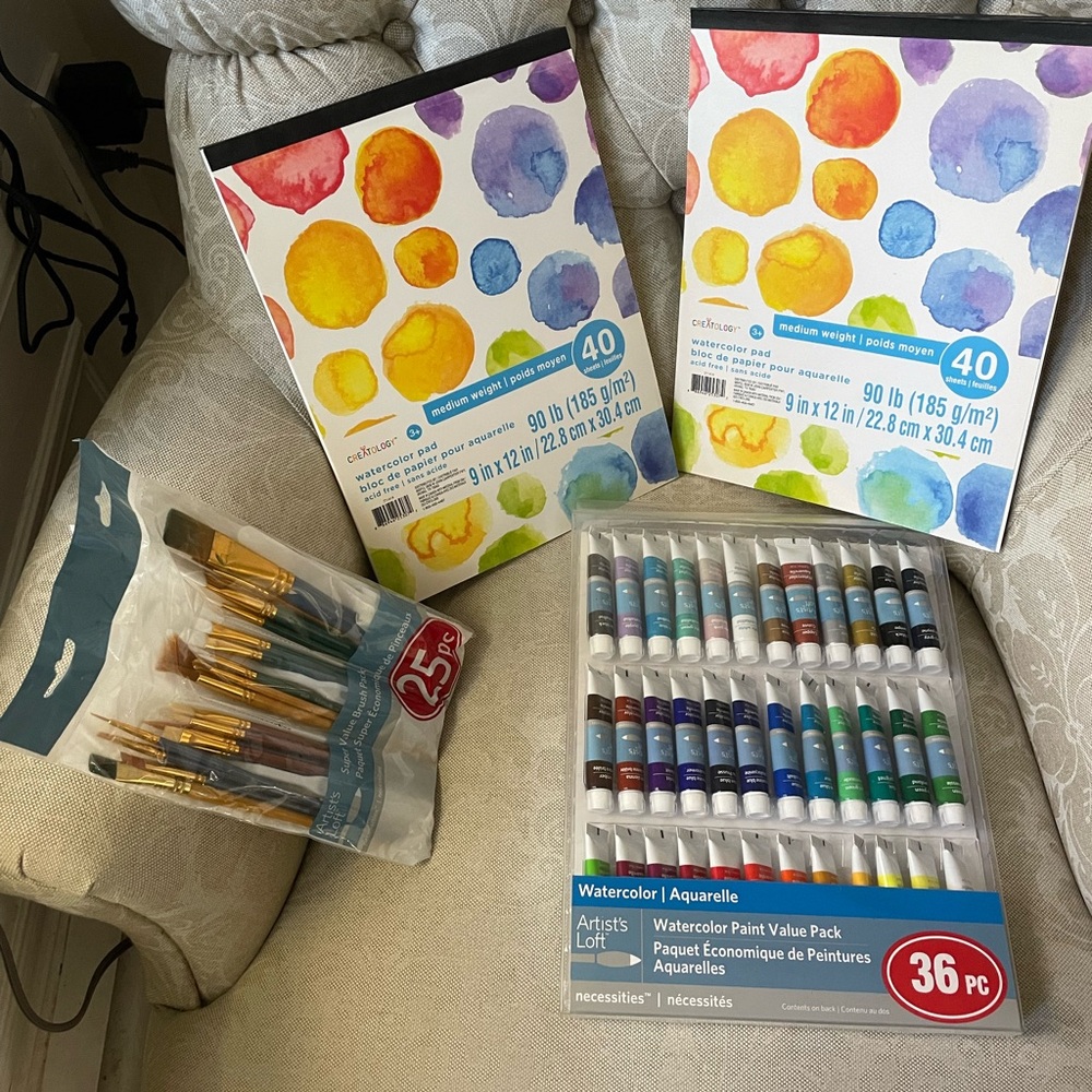 Watercolor painting supplies